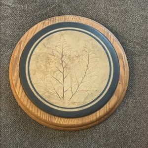 Vgt Blue Moon pottery wood wall art. Made in Santa Fe NM
